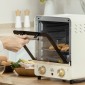 Μίνι φούρνος χωρητικότητας 15L, ταψί ρυθμιζόμενου ύψους και σχάρα, 1000W, κρεμ λευκό