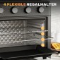 Μίνι φούρνος, φριτέζα ζεστού αέρα, 90-230° C, 7 προγράμματα, αξεσουάρ, μαύρο