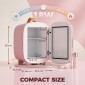 Mini Fridge Fridge Beauty Fridge, 4 L χωρητικότητας, 20,3 x 26,3 x 28 cm, Ροζ