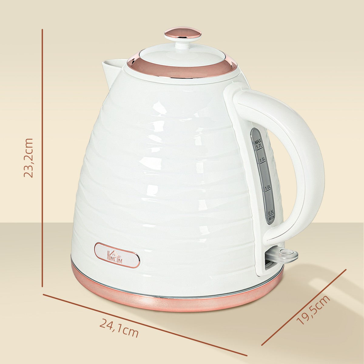 Ηλεκτρικός βραστήρας, 1,7L, 2,2kW, λειτουργία γρήγορου βρασμού με αφαιρούμενο φίλτρο κατά των αλάτων που πλένεται