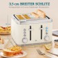 Βραστήρας 2200W, 1,7L με λειτουργία γρήγορου βρασμού, φίλτρο αφαλάτωσης και τοστιέρα 4 τμημάτων με 7 επίπεδα μαυρίσματος, κρέμα