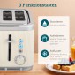 Βραστήρας 2200W, 1,7L με λειτουργία γρήγορου βρασμού, φίλτρο αφαλάτωσης και τοστιέρα 4 τμημάτων με 7 επίπεδα μαυρίσματος, κρέμα