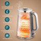 Βραστήρας 2200W, 1,7L με λειτουργία γρήγορου βρασμού, φίλτρο αφαλάτωσης και τοστιέρα 4 τμημάτων με 7 επίπεδα ροδίσματος, γκρι