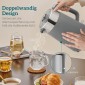 Βραστήρας 2200W, 1,7L με λειτουργία γρήγορου βρασμού, φίλτρο αφαλάτωσης και τοστιέρα 4 τμημάτων με 7 επίπεδα ροδίσματος, γκρι