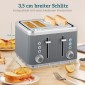 Βραστήρας 2200W, 1,7L με λειτουργία γρήγορου βρασμού, φίλτρο αφαλάτωσης και τοστιέρα 4 τμημάτων με 7 επίπεδα ροδίσματος, γκρι