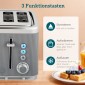 Βραστήρας 2200W, 1,7L με λειτουργία γρήγορου βρασμού, φίλτρο αφαλάτωσης και τοστιέρα 4 τμημάτων με 7 επίπεδα ροδίσματος, γκρι