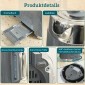 Βραστήρας 2200W, 1,7L με λειτουργία γρήγορου βρασμού, φίλτρο αφαλάτωσης και τοστιέρα 4 τμημάτων με 7 επίπεδα ροδίσματος, γκρι