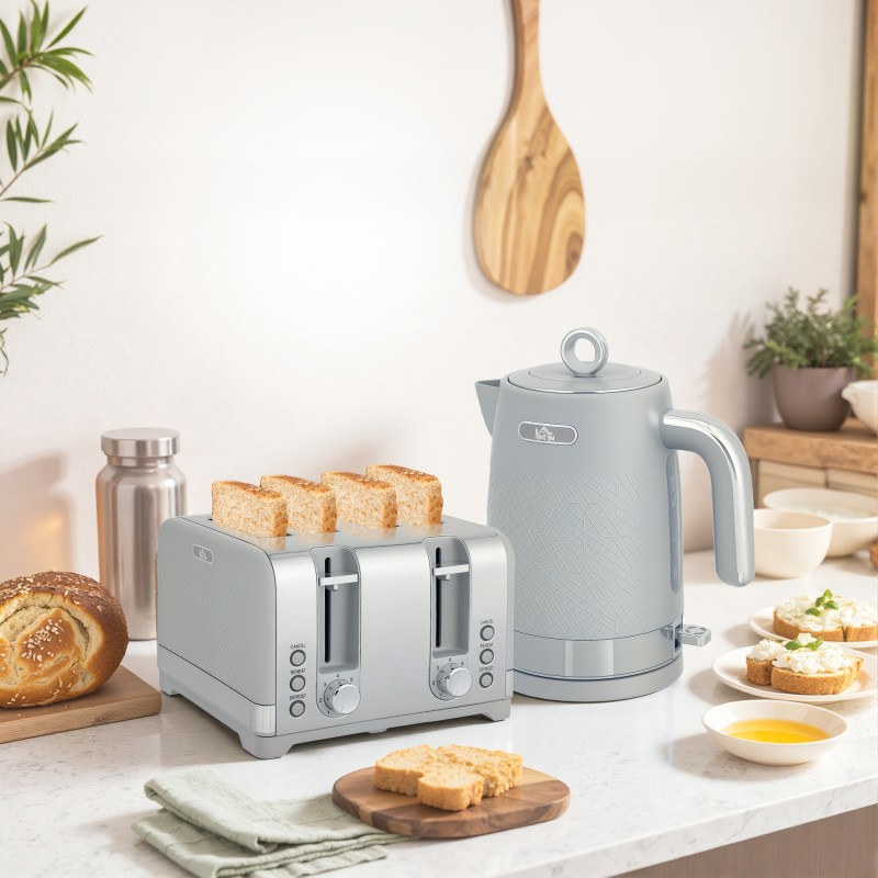 Σετ βραστήρα και τοστιέρα, 1,7L 2200W Βραστήρας Quick Boil with Thermostat