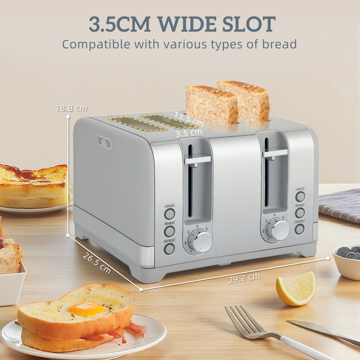 Σετ βραστήρα και τοστιέρα, 1,7L 2200W Βραστήρας Quick Boil with Thermostat