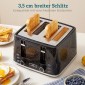 Βραστήρας 1,7L 2200W Quick Boil και Σετ τοστιέρα 4 Φετών με φίλτρο αλάτων, μαύρο