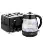 Βραστήρας 1,7L 2200W Quick Boil και Σετ τοστιέρα 4 Φετών με φίλτρο αλάτων, μαύρο
