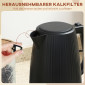 Ηλεκτρικός βραστήρας, 1,7L, λειτουργία ταχείας βρασμού, 2200W, με αφαιρούμενο φίλτρο αλάτων, αυτόματη απενεργοποίηση, μαύρο