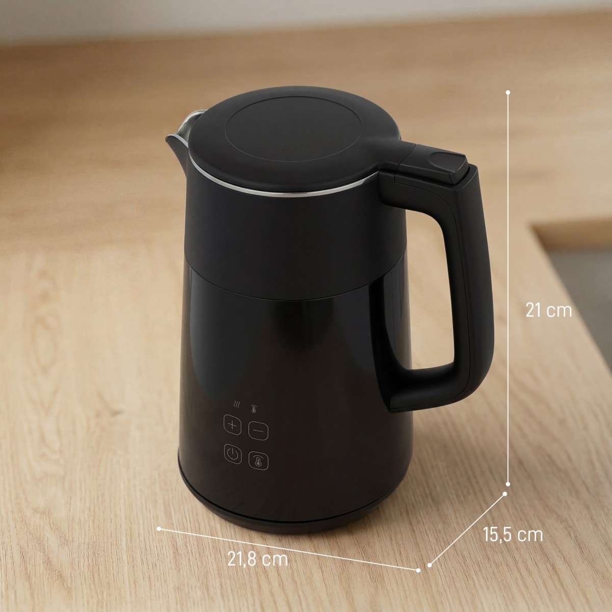 Ηλεκτρικός βραστήρας, 1,7L, γρήγορος βρασμός, 2200W, με οθόνη LED, λειτουργία διατήρησης θερμότητας, προστασία από ξηρό βρασμό, χωρίς PTFE
