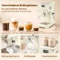 Μηχανή Portafilter Μηχανή espresso 20 bar με αφρόγαλα και αφαιρούμενο δοχείο νερού 1,2L για εσπρέσο