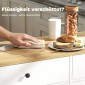 Rolling Kitchen Island 2 συρτάρια 2 ντουλάπια Στήριγμα μπαχαρικών Στήριγμα για πετσέτες ράφι μαχαιριών MDF Λευκό