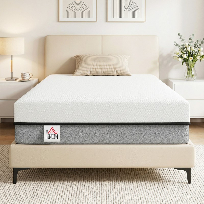 Στρώμα ελατηρίου τσέπης στρώματος με memory foam πράσινο τσάι H3 σκληρότητα Oeko-TEX & CertiPUR 200x90x20 cm γκρι