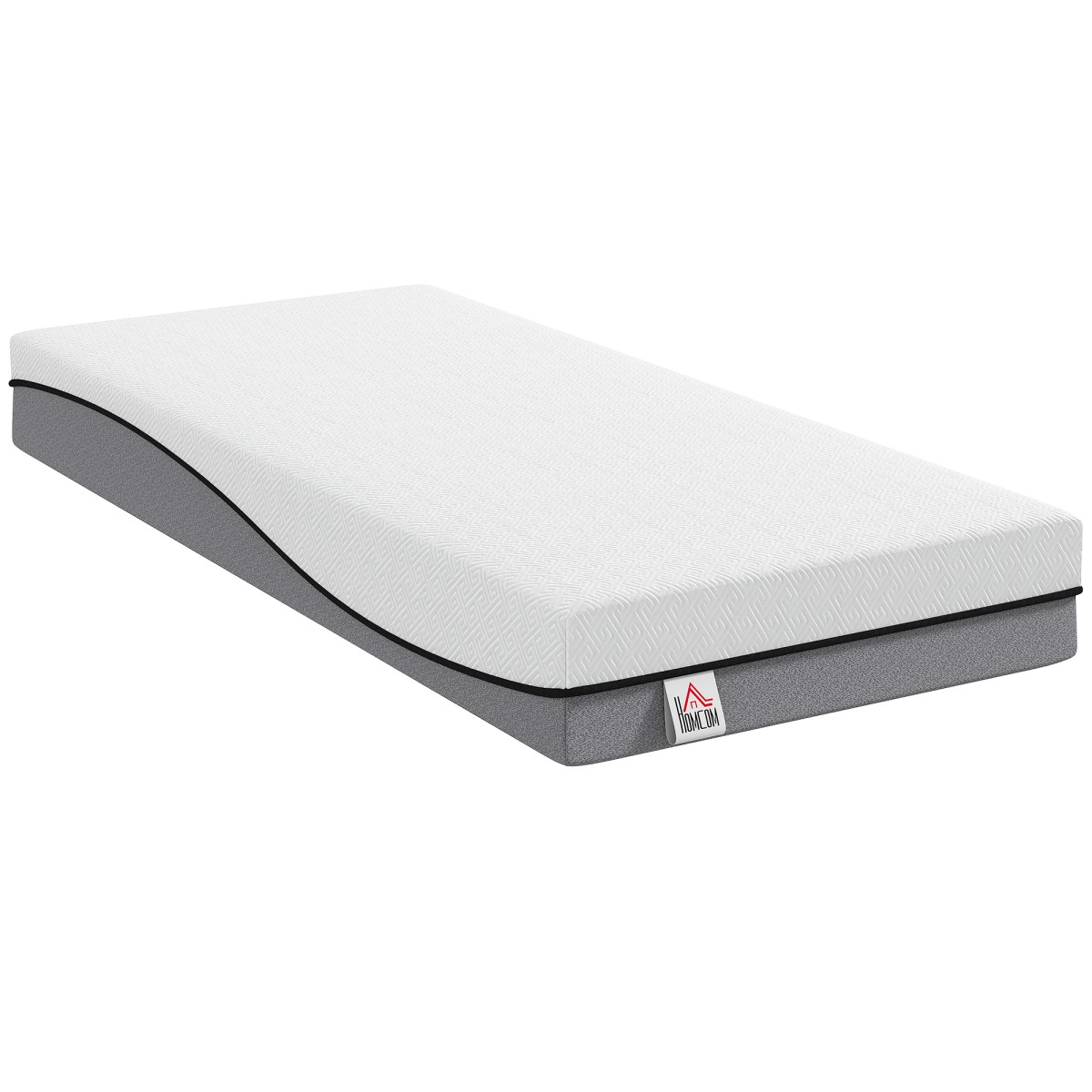 Στρώμα ελατηρίου τσέπης στρώματος με memory foam πράσινο τσάι H3 σκληρότητα Oeko-TEX & CertiPUR 200x90x20 cm γκρι