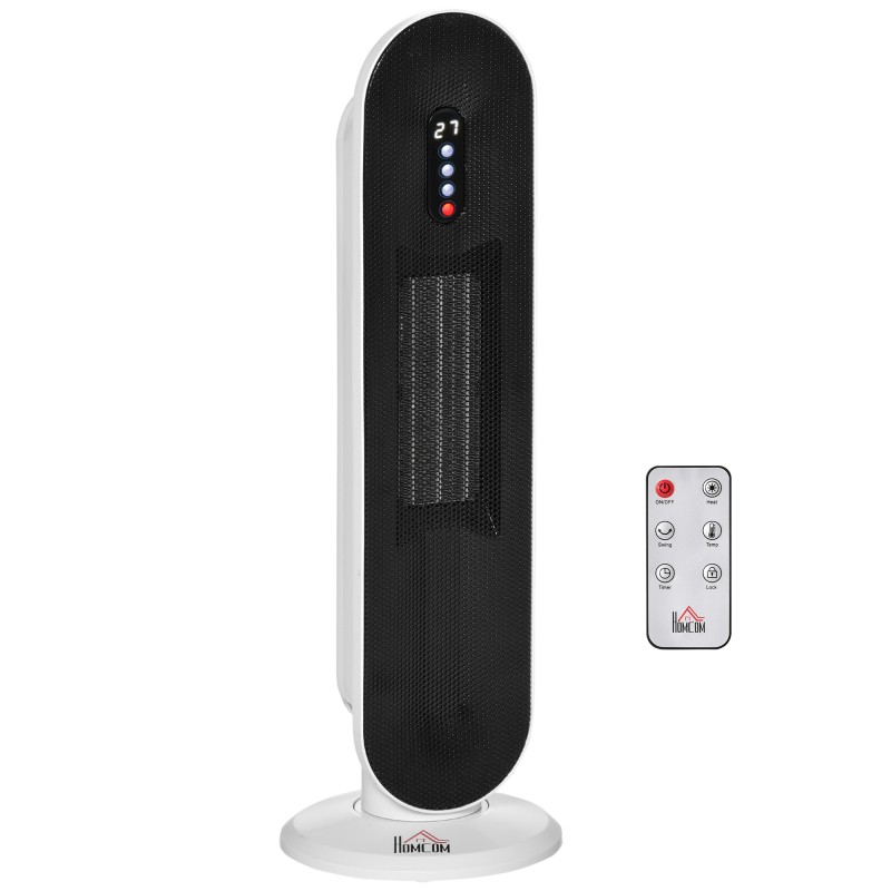 Ανεμιστήρας Χρονοδιακόπτης 24 ωρών 2000W 2 τρόπων ταλάντωσης μεταλλικό λευκό + μαύρο