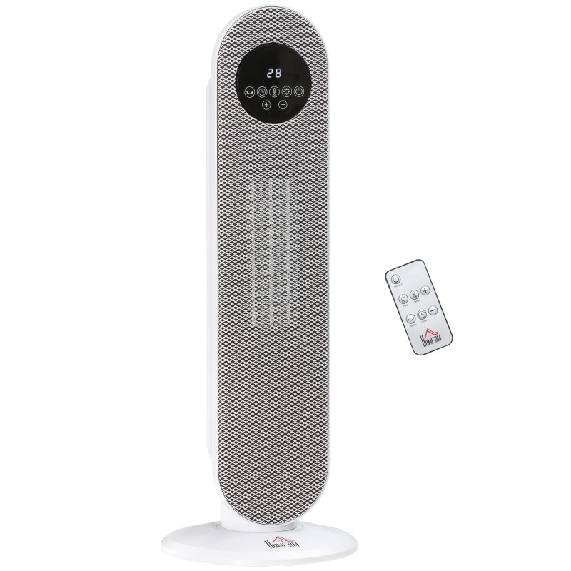 Θερμοσίφωνο 2000W αερόθερμο, κεραμικό ηλεκτρικό θερμοσίφωνα PTC με τηλεχειριστήριο, ταλάντωση, χρονόμετρο 12 ωρών