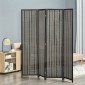 Πτυσσόμενο Διαχωριστικό Δωματίου Pine Bamboo 180 x 180 cm Καφέ Μαύρο