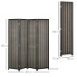 Πτυσσόμενο Διαχωριστικό Δωματίου Pine Bamboo 180 x 180 cm Καφέ Μαύρο
