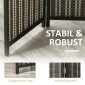 Πτυσσόμενο Διαχωριστικό Δωματίου Pine Bamboo 180 x 180 cm Καφέ Μαύρο