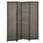 Πτυσσόμενο Διαχωριστικό Δωματίου Pine Bamboo 180 x 180 cm Καφέ Μαύρο