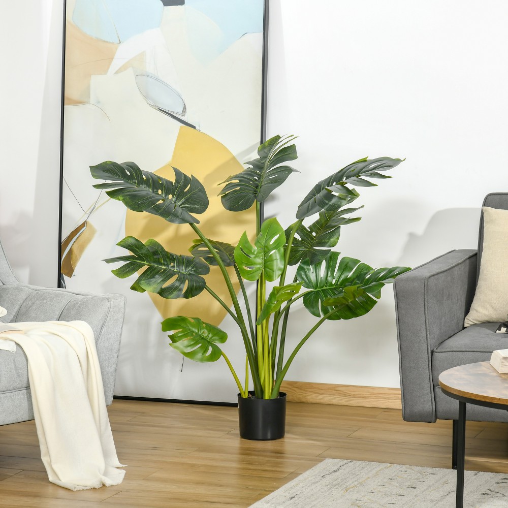 Τεχνητά φυτά 110 cm τεχνητά monstera τεχνητά φυτά σε γλάστρα τεχνητό δέντρο φυτό εσωτερικού χώρου διακοσμητικό φυτό φυτό γραφείου πλαστική γλάστρα για εσωτερική και εξωτερική χρήση