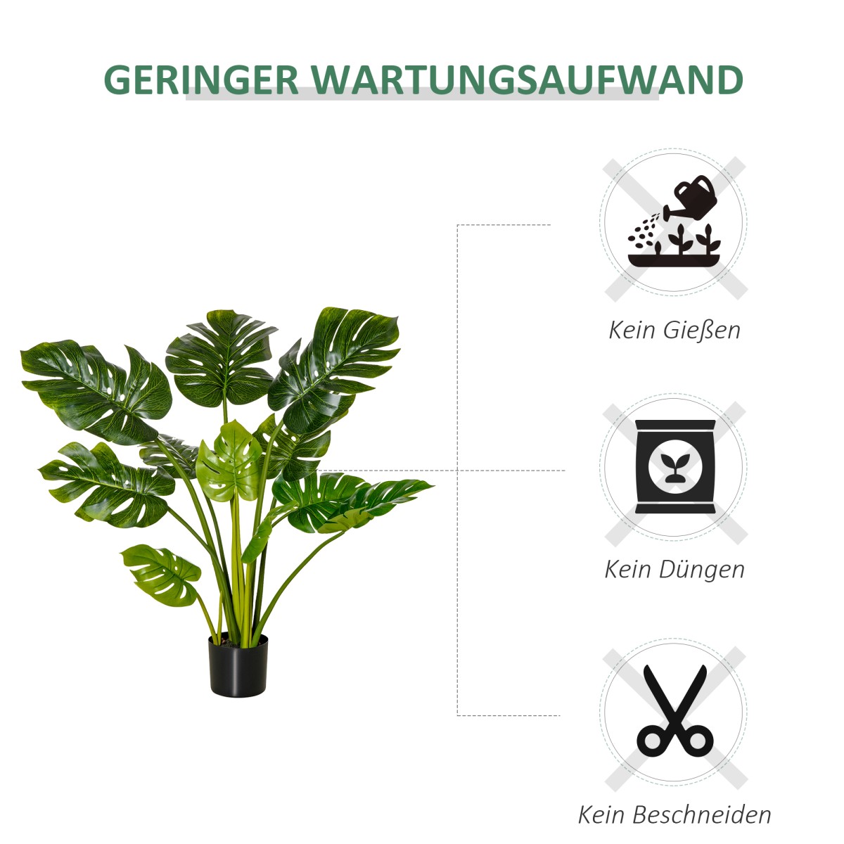 Τεχνητά φυτά 110 cm τεχνητά monstera τεχνητά φυτά σε γλάστρα τεχνητό δέντρο φυτό εσωτερικού χώρου διακοσμητικό φυτό φυτό γραφείου πλαστική γλάστρα για εσωτερική και εξωτερική χρήση