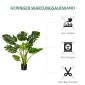 Τεχνητά φυτά 110 cm τεχνητά monstera τεχνητά φυτά σε γλάστρα τεχνητό δέντρο φυτό εσωτερικού χώρου διακοσμητικό φυτό φυτό γραφείου πλαστική γλάστρα για εσωτερική και εξωτερική χρήση