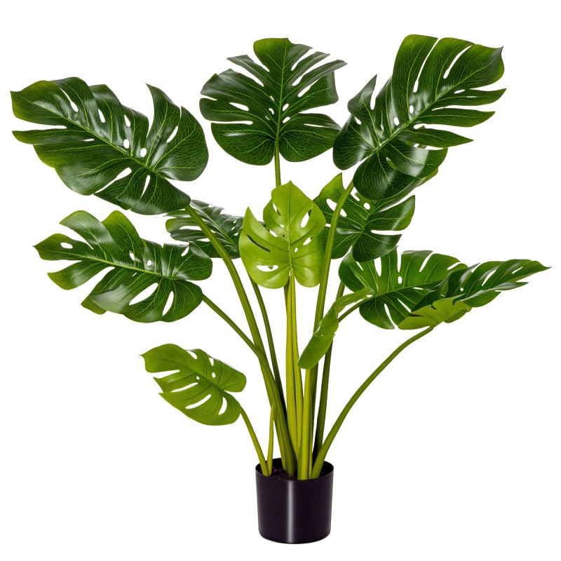 Τεχνητά φυτά 110 cm τεχνητά monstera τεχνητά φυτά σε γλάστρα τεχνητό δέντρο φυτό εσωτερικού χώρου διακοσμητικό φυτό φυτό γραφείου πλαστική γλάστρα για εσωτερική και εξωτερική χρήση