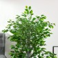 Τεχνητό δέντρο Ficus Τεχνητό φυτό Ρεαλιστική εμφάνιση Γλάστρα τσιμέντου 135cm Easy Care Πλαστικό Πράσινο