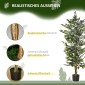 Τεχνητό δέντρο ficus μεγάλο τεχνητό δέντρο 150 cm, τεχνητό φυτό, πλαστικά τεχνητά φυτά σε γλάστρα, ψεύτικο φυτό σαν πραγματικό για σαλόνι, κρεβατοκάμαρα, γραφείο, κήπο, δώρο μοντέρνας διακόσμησης