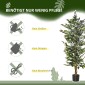 Τεχνητό δέντρο ficus μεγάλο τεχνητό δέντρο 150 cm, τεχνητό φυτό, πλαστικά τεχνητά φυτά σε γλάστρα, ψεύτικο φυτό σαν πραγματικό για σαλόνι, κρεβατοκάμαρα, γραφείο, κήπο, δώρο μοντέρνας διακόσμησης