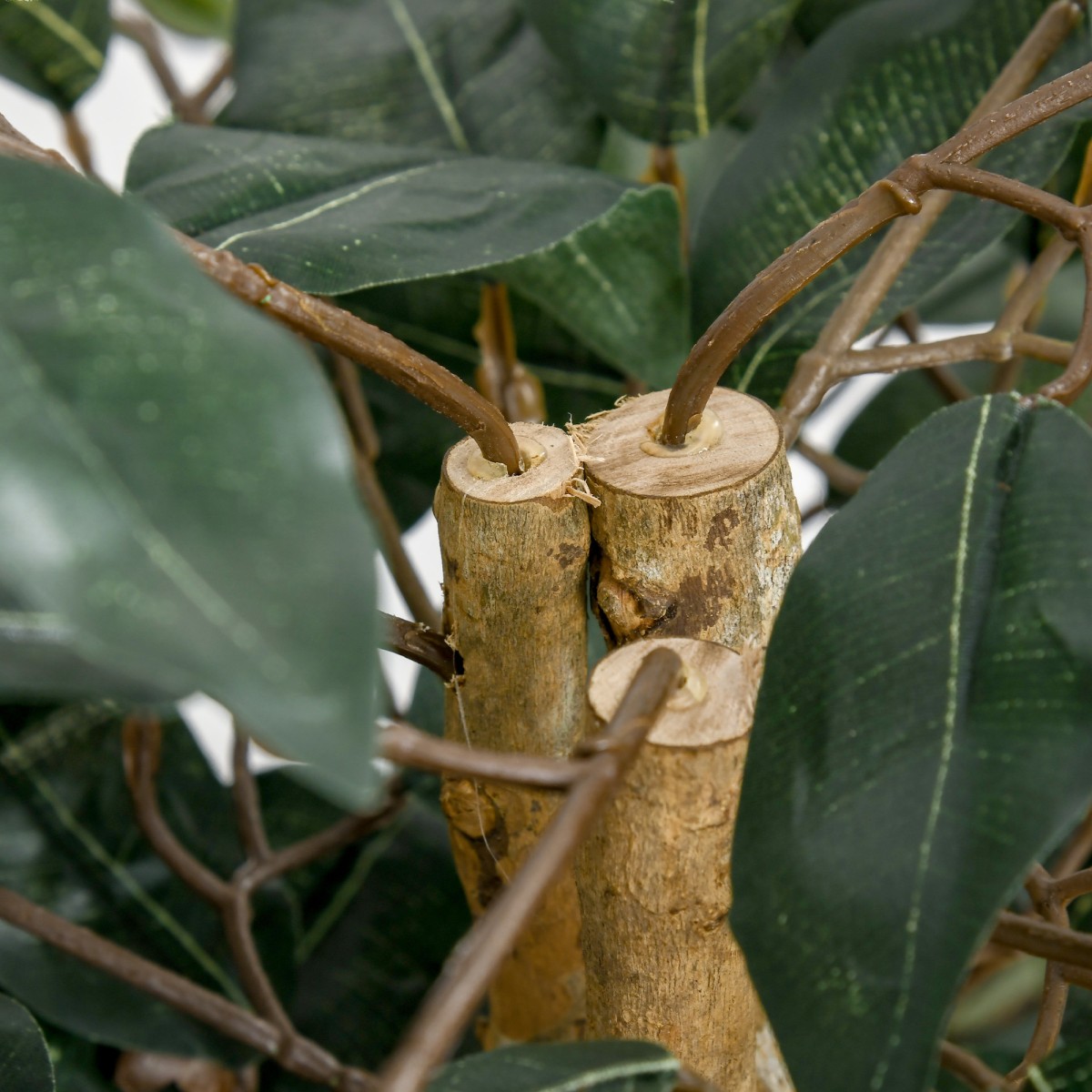 Τεχνητό δέντρο ficus μεγάλο τεχνητό δέντρο 150 cm, τεχνητό φυτό, πλαστικά τεχνητά φυτά σε γλάστρα, ψεύτικο φυτό σαν πραγματικό για σαλόνι, κρεβατοκάμαρα, γραφείο, κήπο, δώρο μοντέρνας διακόσμησης