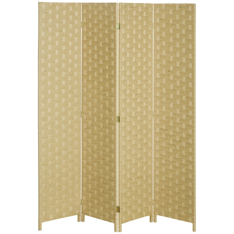 Οθόνη 4 τμημάτων 159,5x169,5cm διαχωριστικό δωματίου από κυματοειδή ίνα για σαλόνι καφέ