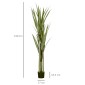 Τεχνητό Yucca μεγάλο τεχνητό φυτό 190 cm, πλαστικό τεχνητό φυτό σε γλάστρα, 17 x 17 x 190 cm σμαραγδένιο πράσινο