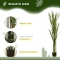 Τεχνητό Yucca μεγάλο τεχνητό φυτό 190 cm, πλαστικό τεχνητό φυτό σε γλάστρα, 17 x 17 x 190 cm σμαραγδένιο πράσινο