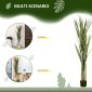 Τεχνητό Yucca μεγάλο τεχνητό φυτό 190 cm, πλαστικό τεχνητό φυτό σε γλάστρα, 17 x 17 x 190 cm σμαραγδένιο πράσινο