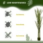 Τεχνητό Yucca μεγάλο τεχνητό φυτό 190 cm, πλαστικό τεχνητό φυτό σε γλάστρα, 17 x 17 x 190 cm σμαραγδένιο πράσινο