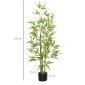 Σετ Τεχνητό Μπαμπού δέντρο με 2 3 κορμούς Easy Care 120cm Τσιμεντοδοχείο Πράσινο