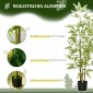 Σετ Τεχνητό Μπαμπού δέντρο με 2 3 κορμούς Easy Care 120cm Τσιμεντοδοχείο Πράσινο