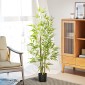 Σετ Τεχνητό Μπαμπού δέντρο με 2 3 κορμούς Easy Care 120cm Τσιμεντοδοχείο Πράσινο
