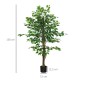 Τεχνητό φυτό δέντρο Ficus, ζωντανό, ύψους 150 cm, με γλάστρα, πράσινο