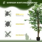 Τεχνητό φυτό δέντρο Ficus, ζωντανό, ύψους 150 cm, με γλάστρα, πράσινο