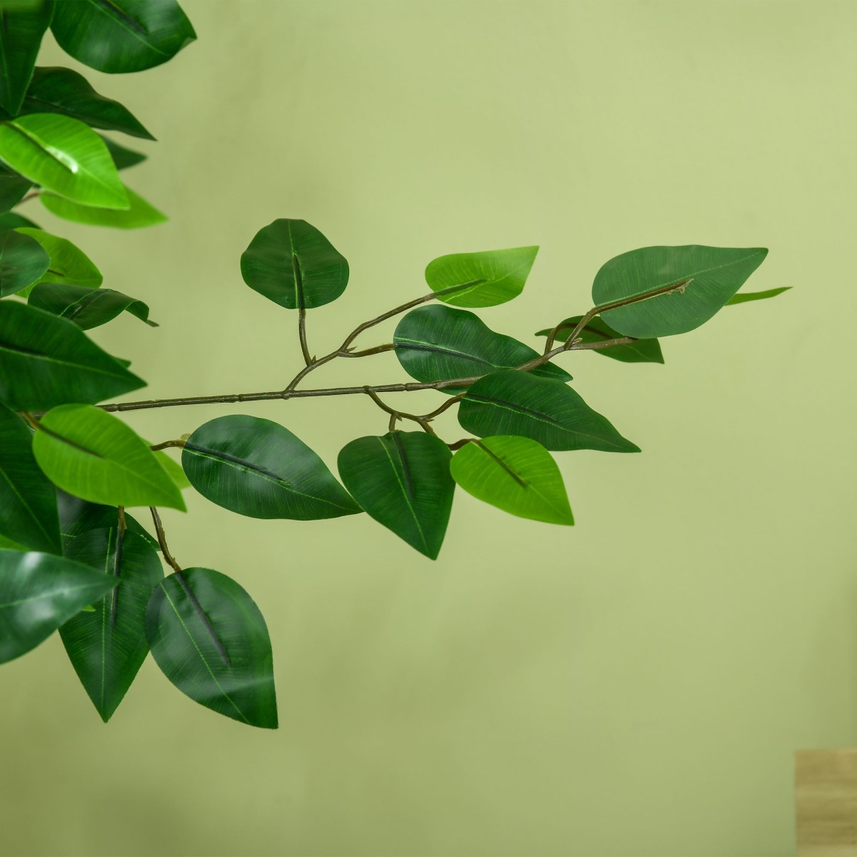 Τεχνητό φυτό δέντρο Ficus, ζωντανό, ύψους 150 cm, με γλάστρα, πράσινο