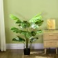 Τεχνητό φυτό Ρεαλιστικό τεχνητό φυτό Monstera Deliciosa, 1 ζαρντινιέρα και τσιμεντόχωμα, 17,5 cm x 17,5 cm x 120 cm, πράσινο