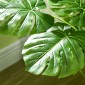 Τεχνητό φυτό Ρεαλιστικό τεχνητό φυτό Monstera Deliciosa, 1 ζαρντινιέρα και τσιμεντόχωμα, 17,5 cm x 17,5 cm x 120 cm, πράσινο