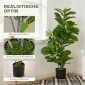 Τεχνητό Φυτό Ficus 110 cm ύψος με 90 φύλλα & γλάστρα για σαλόνι