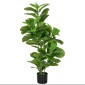 Τεχνητό Φυτό Ficus 110 cm ύψος με 90 φύλλα & γλάστρα για σαλόνι